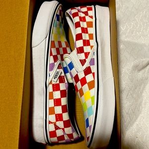 Vans Rainbow Checkerboard Classic Slip-On